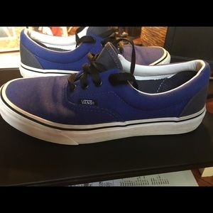 Blue and gray classic vans